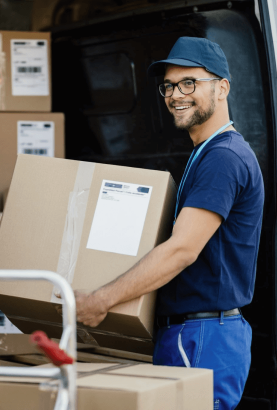 Paketleverans med bud Paketleverans med bud
